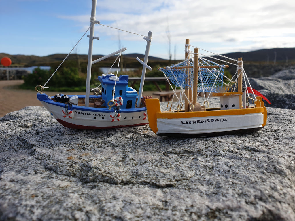 Fishing boats with South Uist